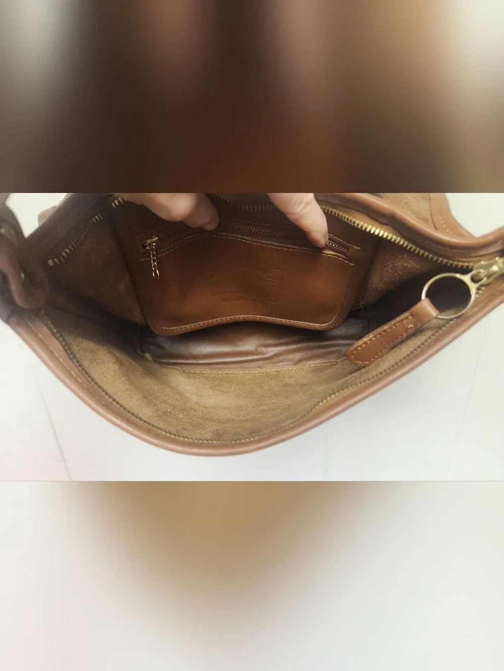 Vintage 1994 Coach Classic Brown Leather Saddle Bag AMAZING 32 YO PURSE